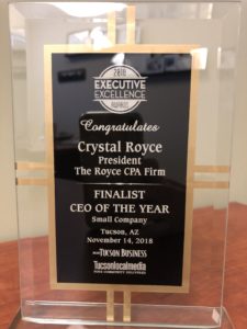 Crystal Royce Honored at 2018 Executive Excellence Awards